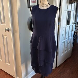 Get a Closer Look @ this Navy Sheath Dress Size 14
